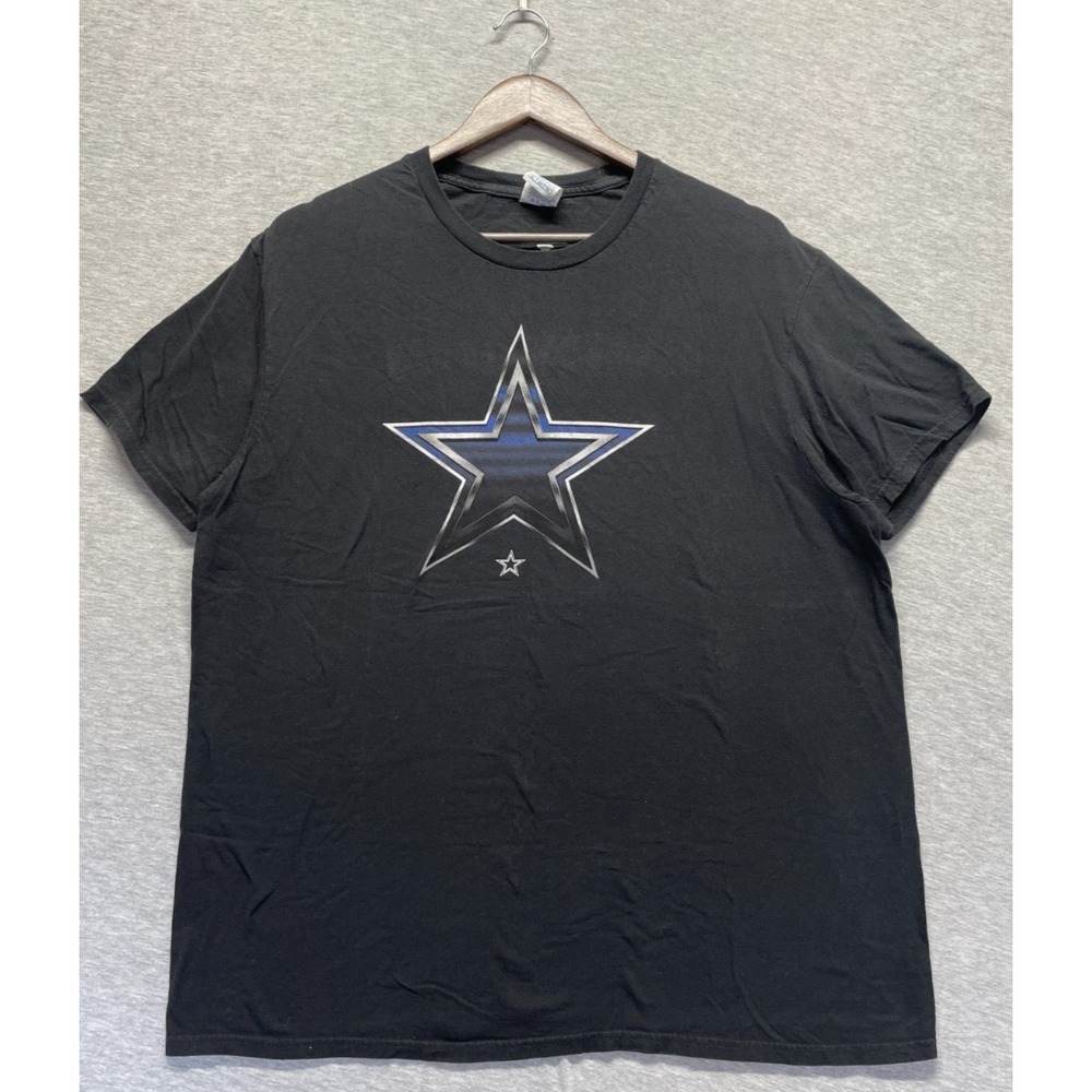Dallas Cowboys T Shirt Mens XL Black Graphic Delta NFL Football Sports Crew Neck